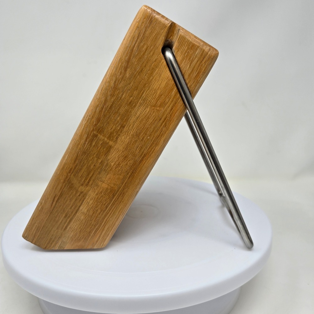 Cutco Oak Wood Knife Block 5 Slot Kitchen Cutlery Storage Holder with Wire Stand - Picture 4 of 6